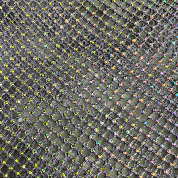 Freedom Rave Wear Lavender Rhinestone Fishnet Baelien Sleeves - Picture 2 of 5